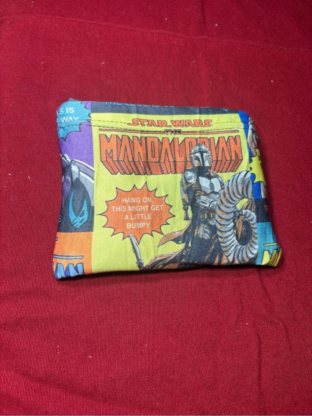 New Star Wars Mandalorian comic book style zippered pouch